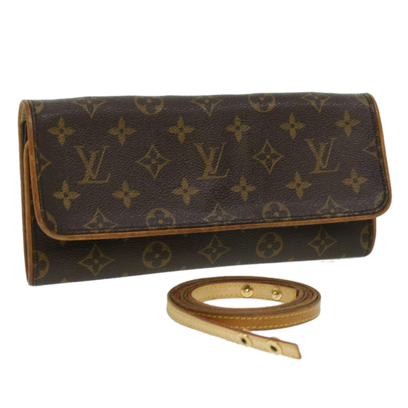 LOUIS VUITTON Monogram Pochette Twin GM Shoulder Bag M51852 LV Auth am3572 - Picture 1 of 16